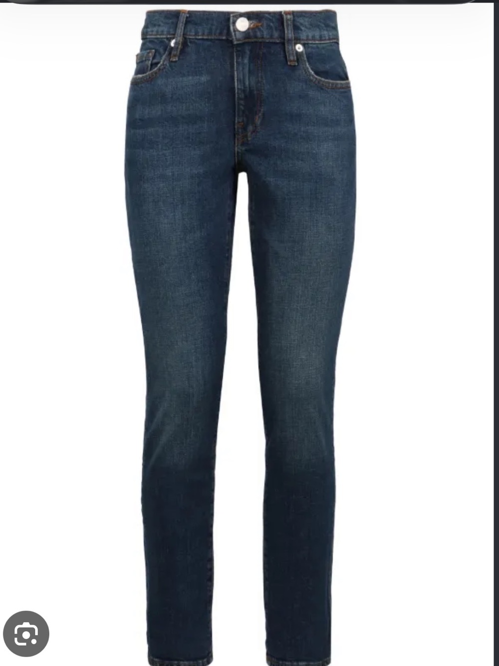 Frame Denim Le Garçon Straight-Leg Jeans in Dark Blue Wash